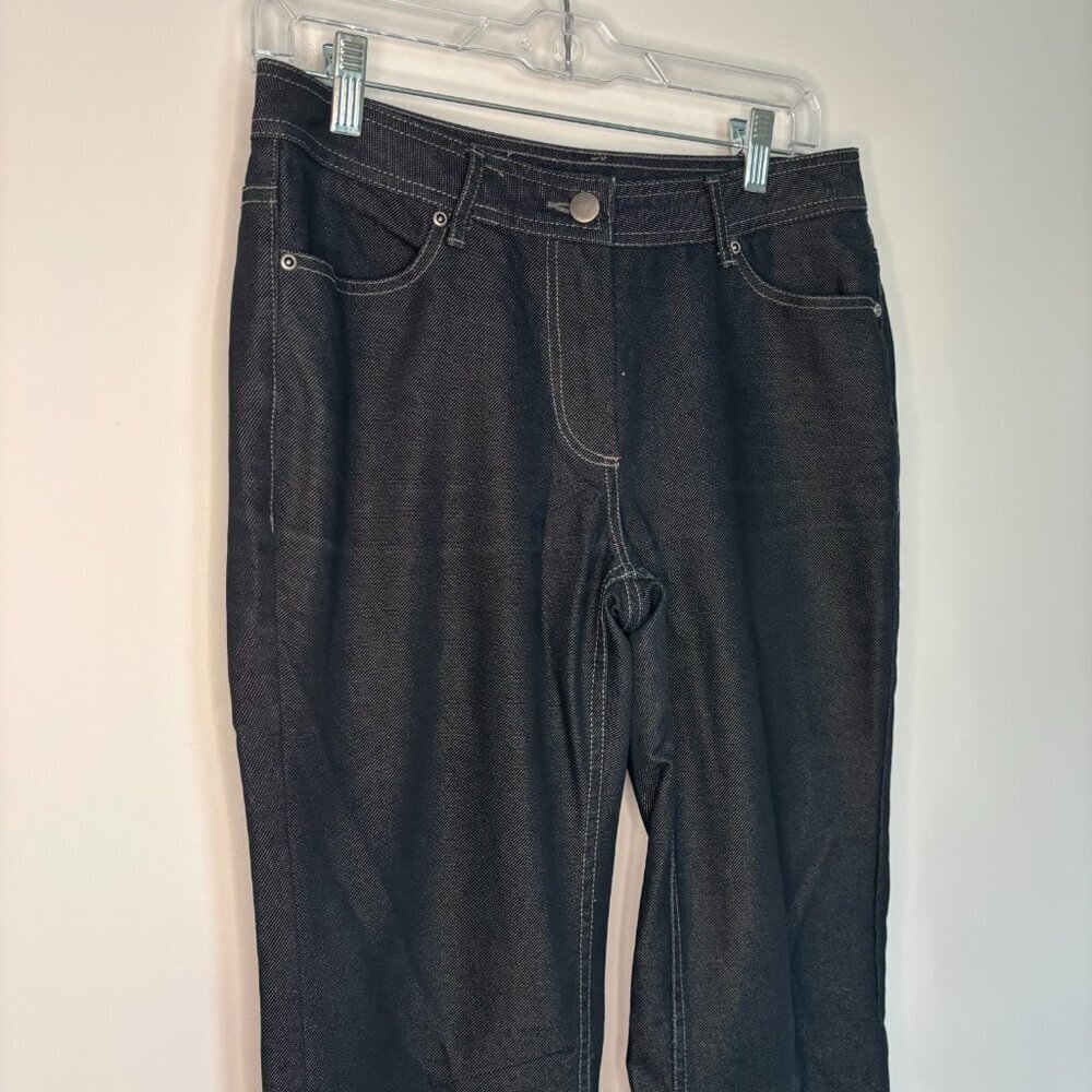 McDONALDS Uniform Pants Womens 4R Black Adjustable Hook & Loop Hem 5 Pocket